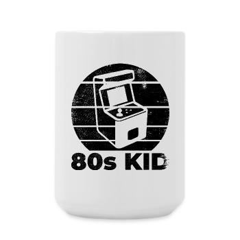 80er Arcade Gaming - Große Tasse 440 ml - Weiß - Vorne