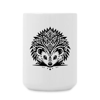 Hérisson tribal - Grande tasse 440 ml - blanc - Devant