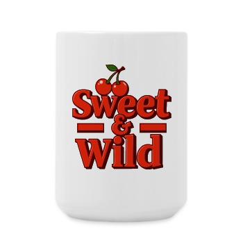Süß und Wild - Große Tasse 440 ml - Weiß - Vorne