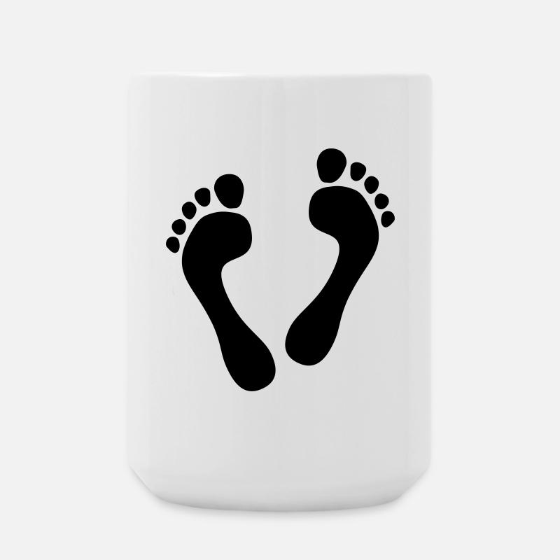 Barefoot Heart - barefoot heart - Large Mug 440 ml - white