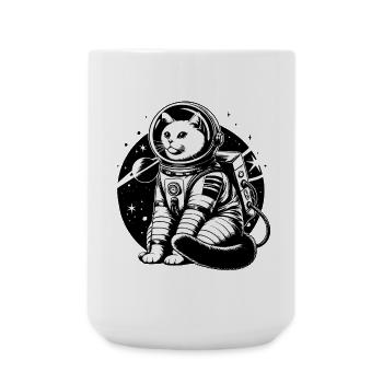 Astronauten Katze - Große Tasse 440 ml - Weiß - Vorne
