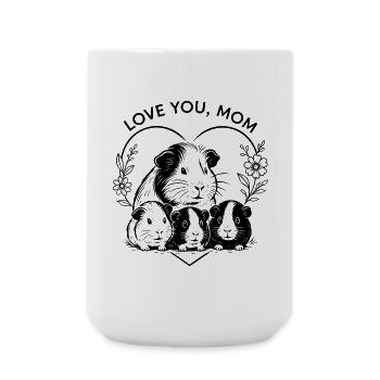 Meerschweinchen Mama Muttertag Geschenkidee - Große Tasse 440 ml - Weiß - Vorne