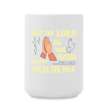 Psalm 20:5 May the Lord... - Large Mug 440 ml - white - Front