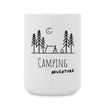 Mondsilhouette Nacht Minimalismus - Große Tasse 440 ml - Weiß - Vorne
