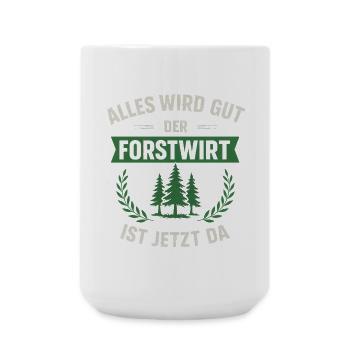 Lustiger Forstwirt Spruch - Große Tasse 440 ml - Weiß - Vorne