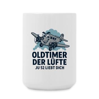Oldtimer der Lüfte Ju52 - Große Tasse 440 ml - Weiß - Vorne