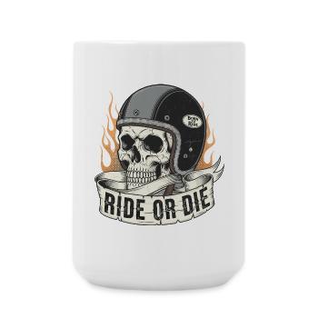 Ride or Die - Large Mug 440 ml - white - Front