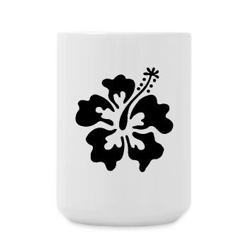 Hawai Blüte - Große Tasse 440 ml - Weiß - Vorne