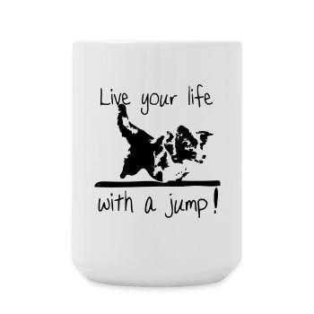 Border Collie - Agility - Große Tasse 440 ml - Weiß - Vorne