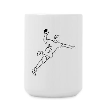 Handball - Große Tasse 440 ml - Weiß - Vorne