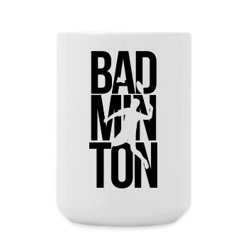badminton - Large Mug 440 ml - white - Front