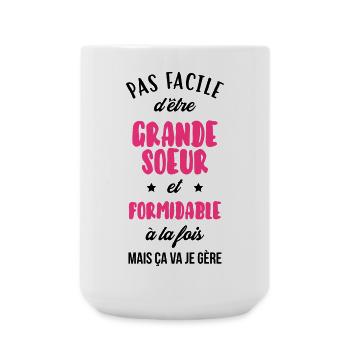Soeur Soeurette Frère Naissance Bébé Sœur - Grande tasse 440 ml - blanc - Devant