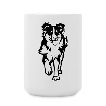 Berger australien - Grande tasse 440 ml - blanc - Devant