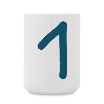 1 numéro un anniversaire - Grande tasse 440 ml - blanc - Devant