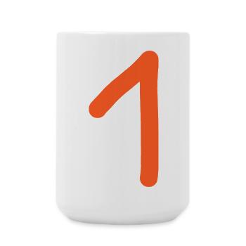 1 numéro un anniversaire - Grande tasse 440 ml - blanc - Devant