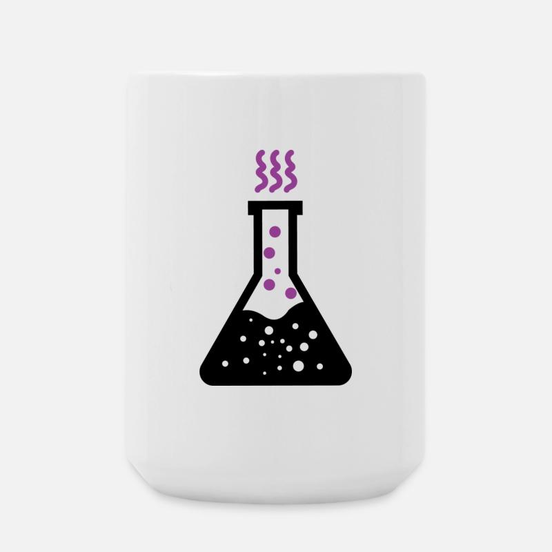 Chemistry Laboratory Erlenmeyer Flask Test Tube - Large Mug 440 ml - white