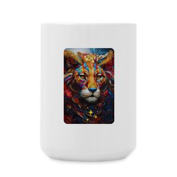 Lion Pop Art - Grande tasse 440 ml - blanc - Devant