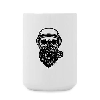 Skull Diver - Large Mug 440 ml - white - Front