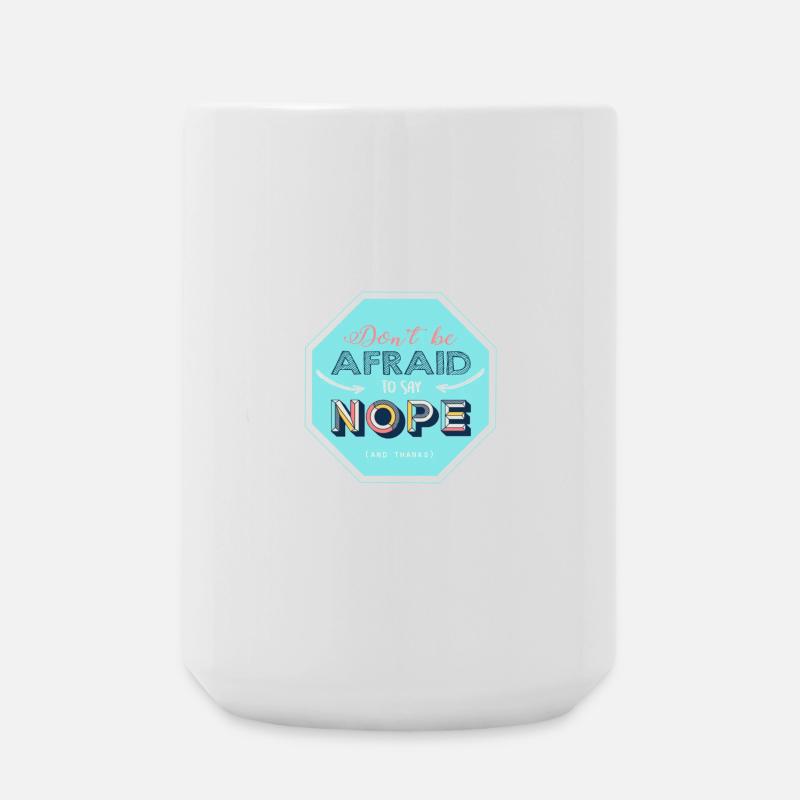 Nope design - Large Mug 440 ml - white