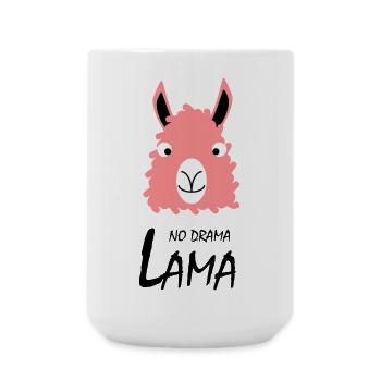 No drama Lama - Large Mug 440 ml - white - Front