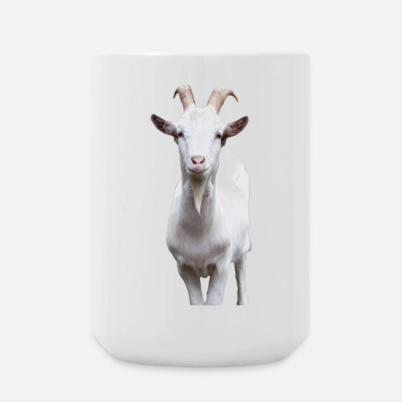 Weiße Bergziege Portrait - Große Tasse 440 ml - Weiß