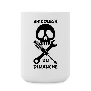 Bricoleur du dimanche (noir) - Grande tasse 440 ml - blanc - Devant