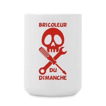 Bricoleur du dimanche (rouge) - Grande tasse 440 ml - blanc - Devant