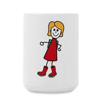 Frau - Große Tasse 440 ml - Weiß - Vorne
