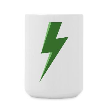 Eclair vert - Grande tasse 440 ml - blanc - Devant