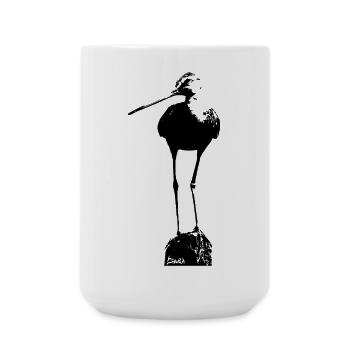 Uferschnepfe - Große Tasse 440 ml - Weiß - Vorne