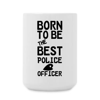 Polizei Polizist Beruf Spruch Geschenk - Große Tasse 440 ml - Weiß - Vorne