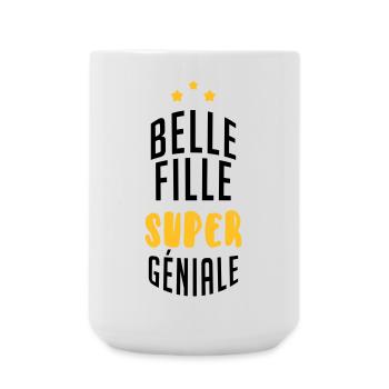 Belle Fille - Mariage - Mariée - Famille - Noël - Large Mug 440 ml - white - Front
