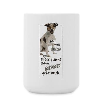 Ich muss nicht immer im Mittelpunkt stehen DOG - Große Tasse 440 ml - Weiß - Vorne