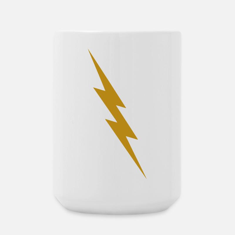 Golden Lightning Bolt - Large Mug 440 ml - white