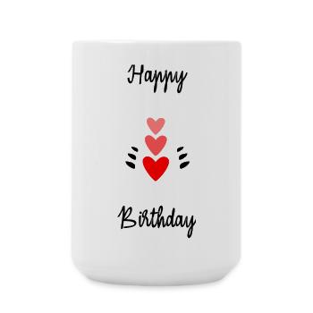 ALLES GUTE ZUM GEBURTSTAG. ALLES GUTE ZUM GEBURTSTAG. JAHRESTAG. - Große Tasse 440 ml - Weiß - Vorne