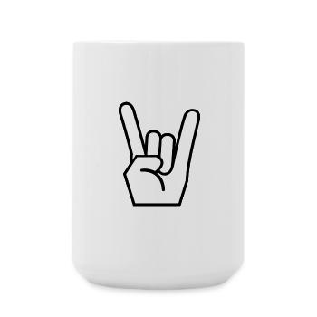 Rock On - Große Tasse 440 ml - Weiß - Vorne