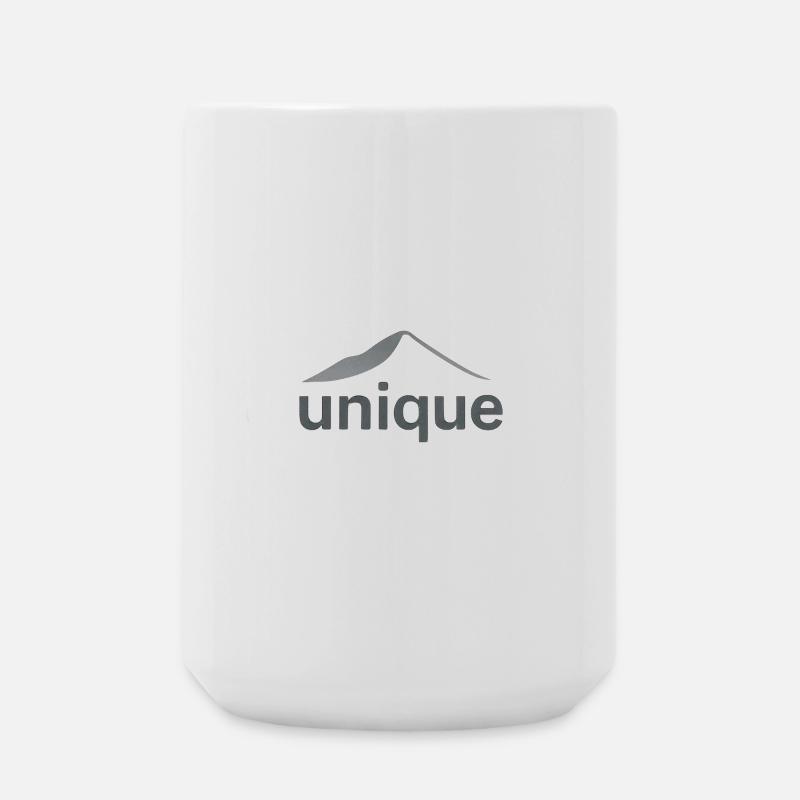 "Unique mountain design" - Large Mug 440 ml - white