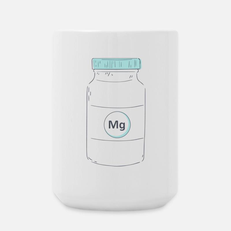 Dietary supplement magnesium protein - Large Mug 440 ml - white
