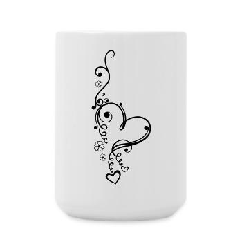 Valentinstag. Liebe, love - Große Tasse 440 ml - Weiß - Vorne