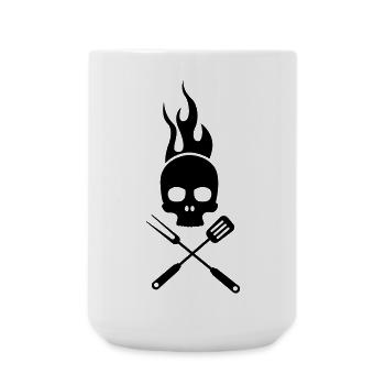 bbq - Große Tasse 440 ml - Weiß - Vorne