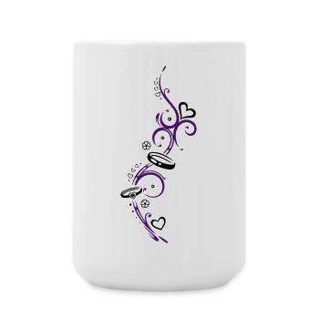 Tribal avec le symbole de l'amour - Grande tasse 440 ml - blanc - Devant