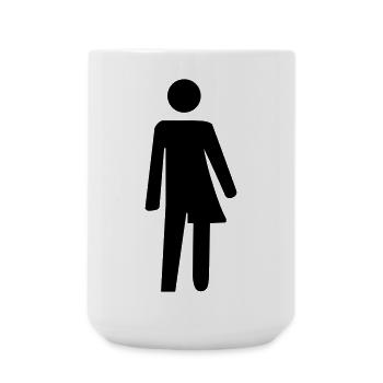 Transgender Toilet Sign - Large Mug 440 ml - white - Front