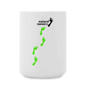 barfuß laufen - natural runners step by step 2023 - Große Tasse 440 ml - Weiß - Vorne