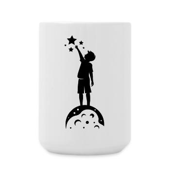 Sterne greifen - Große Tasse 440 ml - Weiß - Vorne