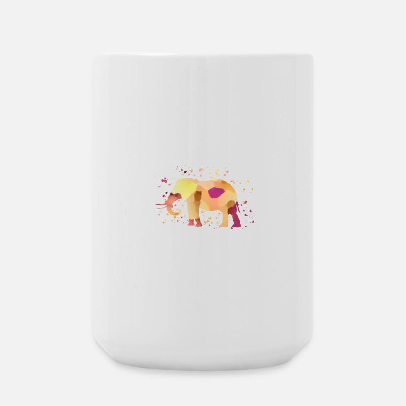 Elefant - Große Tasse 440 ml - Weiß
