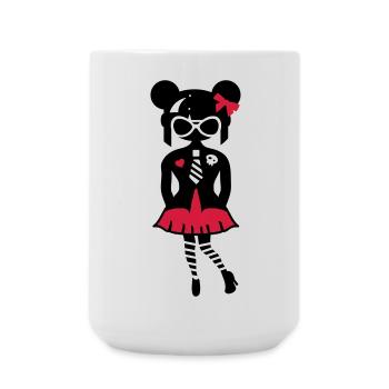 Mädchen im Gothic Anime Look mit Sonnenbrille - Große Tasse 440 ml - Weiß - Vorne