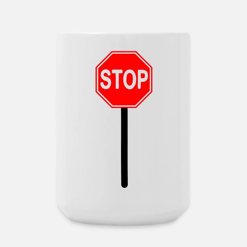 Stop Bouclier - Grande tasse 440 ml - blanc