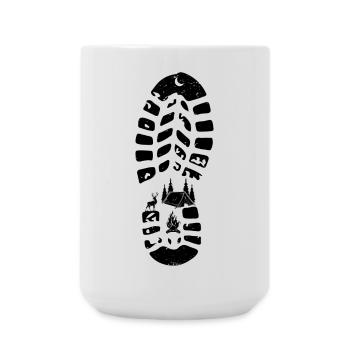 Abstract Geometric Line Art Design - Large Mug 440 ml - white - Front