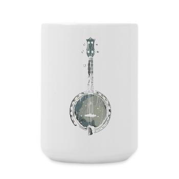Banjo Graphics - Large Mug 440 ml - white - Front