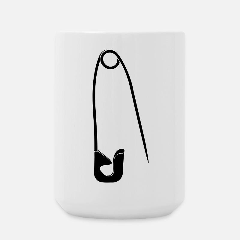 Sicherheitsnadel - Große Tasse 440 ml - Weiß